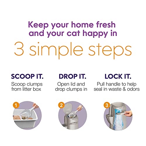 Cat Litter Waste Disposal System with 1 Jumbo Refill Bag I857101