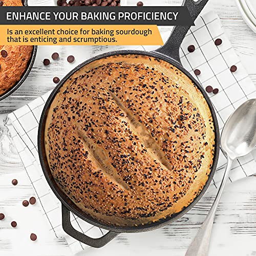 Pre-Seasoned Cast Iron Skillet 10.25 Inch Black Q37222