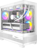 White Micro ATX PC Case with Tempered Glass X162934