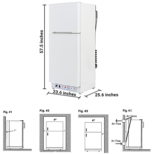 White 6.1 Cu.Ft. Propane Refrigerator with Freezer X366368