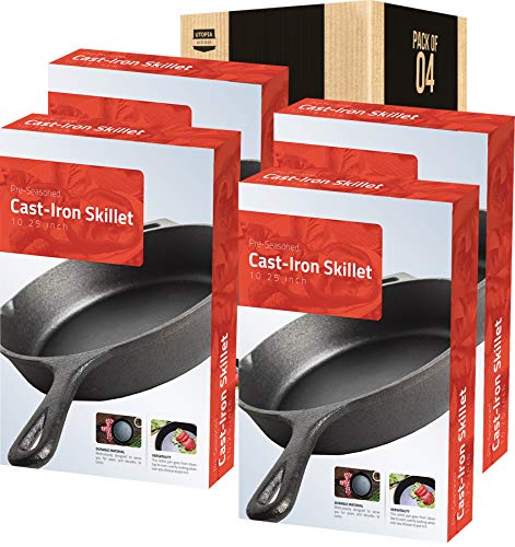 Pre-Seasoned Cast Iron Skillet 10.25 Inch Black Q37222