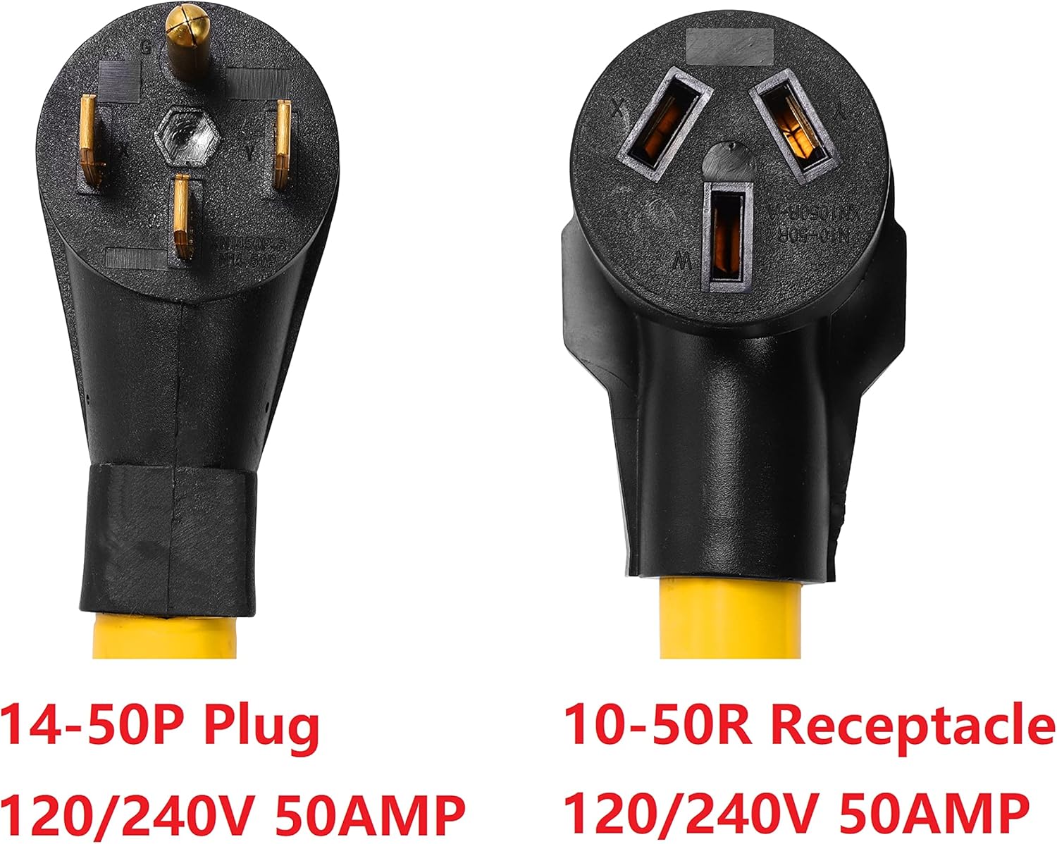 NEMA 14-50P to 10-50R 50 Amp 4 Prong to 3 Prong Power Cord Adapter M950939