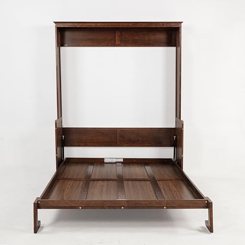 Walnut Wood Murphy Bed with Desk O4909