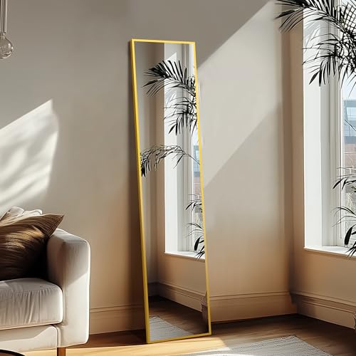 Black Full Length Floor Mirror with Aluminium Frame K25183