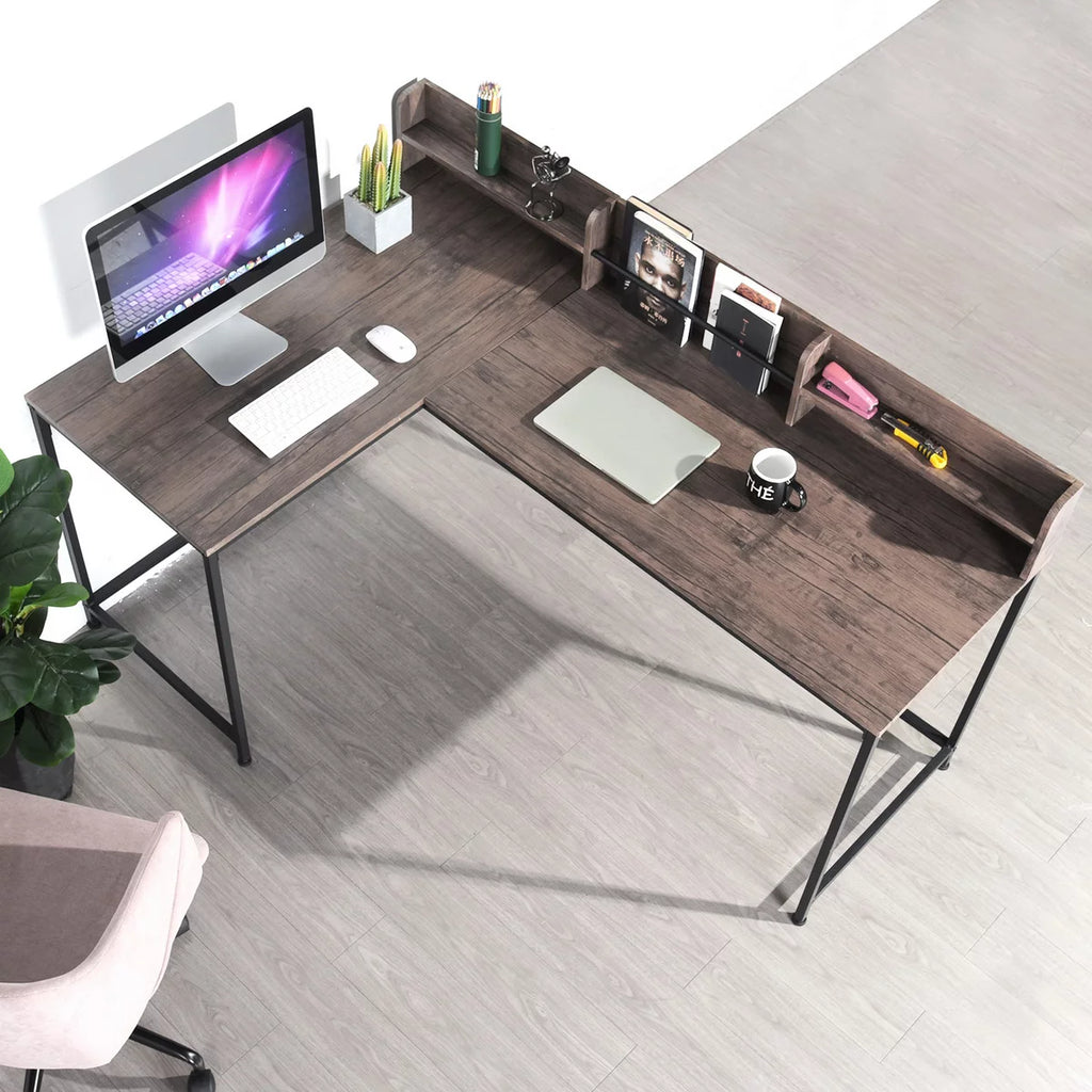 Large L-Shaped Computer Desk with Storage N3898