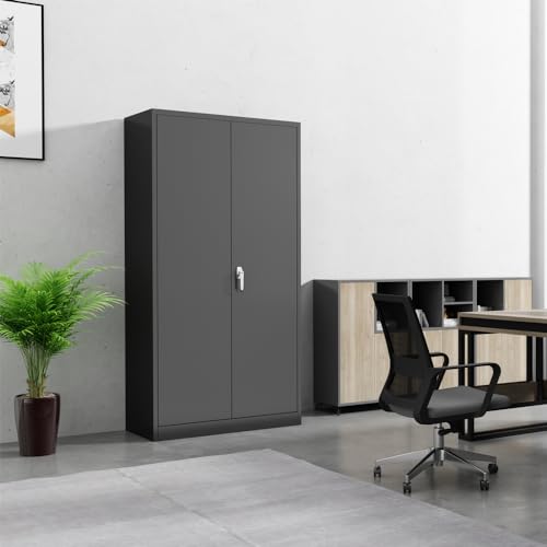 72" Locking Metal Storage Cabinet with 2 Doors and 4 Adjustable Shelves W578134