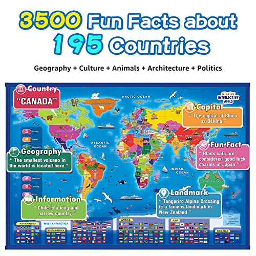 Talking Electronic Interactive World Map for Kids S18313