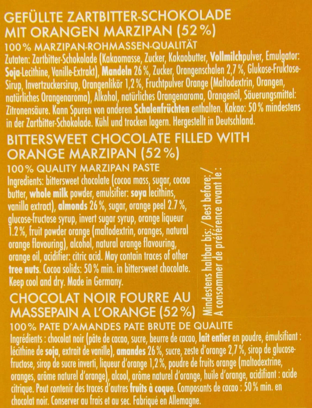 Orange Chocolate Marzipan Bar 100 G (Pack Of 2) H7815