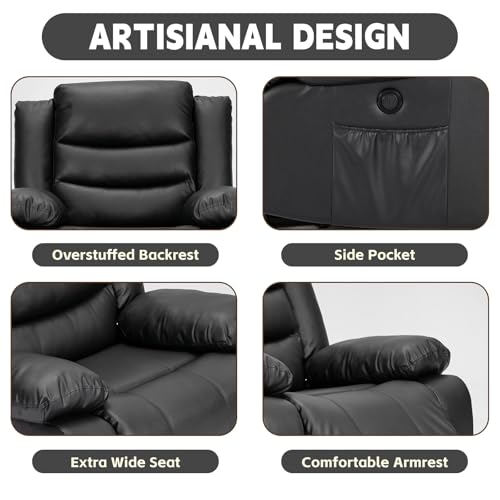 Brown Leather Power Lift Recliner Chair with Massage and Heating J967