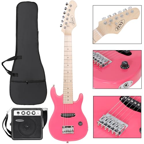 30 inch Kids Electric Guitar with Amp, Gig Bag, Strap, Cable, Strings and Picks (Black) X1236