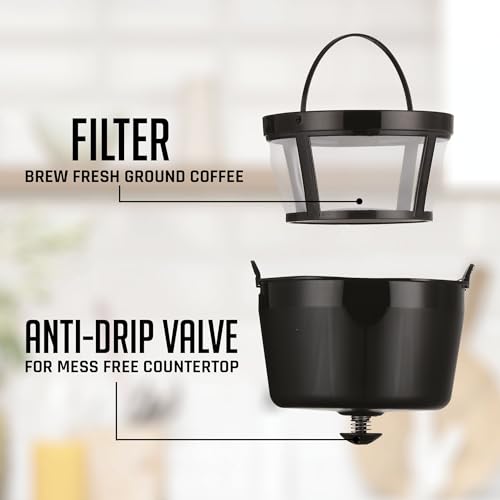 12-Cup Drip Coffee Maker with Borosilicate Glass Carafe, Black T69148