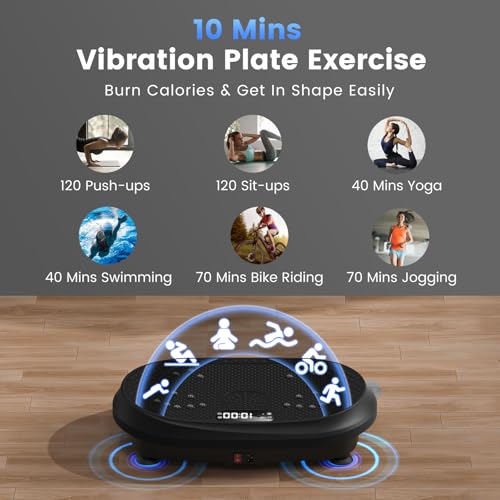 Vibration Plate Exercise Machine, 450 lbs Capacity Full Body Shaker Workout Equipment X83863