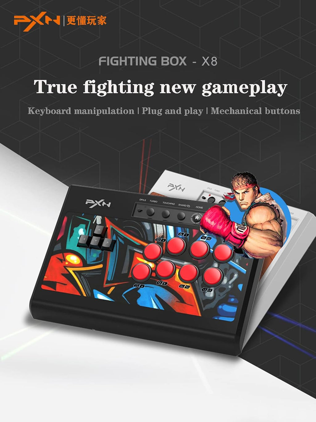 Arcade Fight Stick Mechanical Direction Button Controller J35915