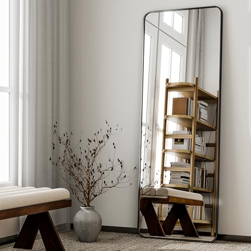 56" x 21" Gold Aluminum Frame Full Length Floor Mirror Z48199