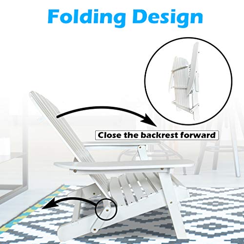 White Folding Adirondack Chair L5463