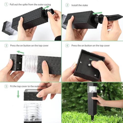 6 Pack White Solar Pathway Lights X84554