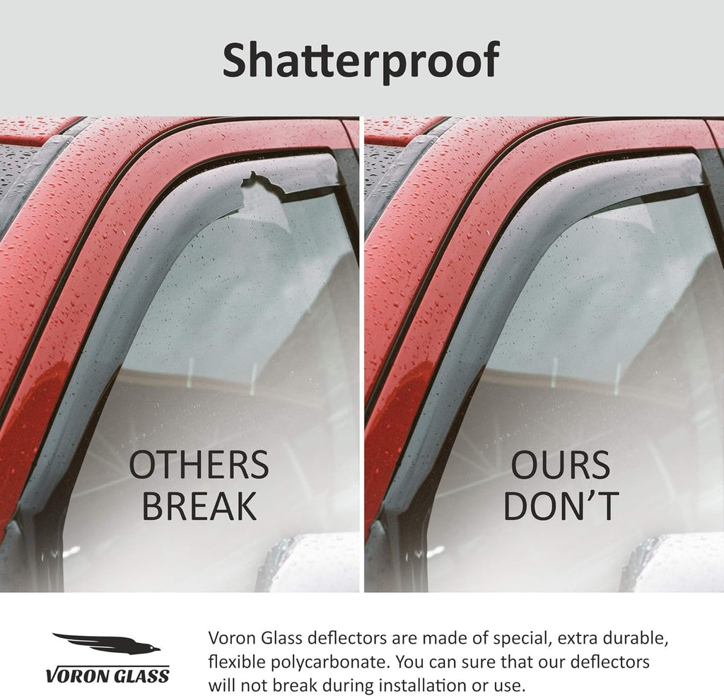 4 Pieces Glass Rain Guards for Trucks U926363