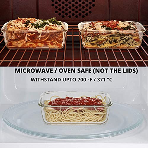 Large Glass Food Storage Containers with Lids, BPA Free J731