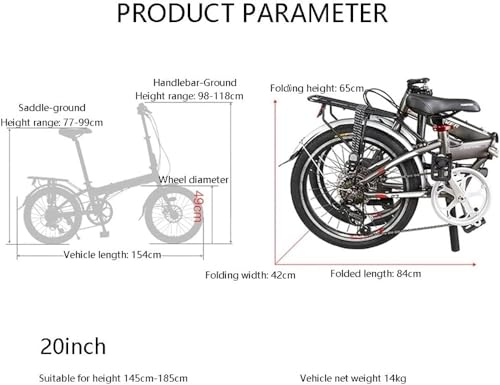 Lightweight Alloy 7-Speed Folding Bicycle U54728