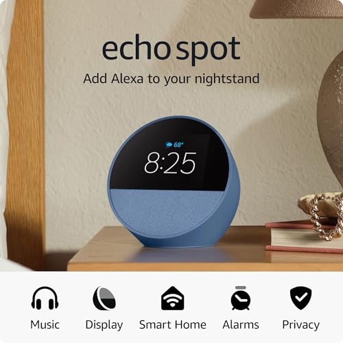 Black Smart Alarm Clock with Alexa G2883