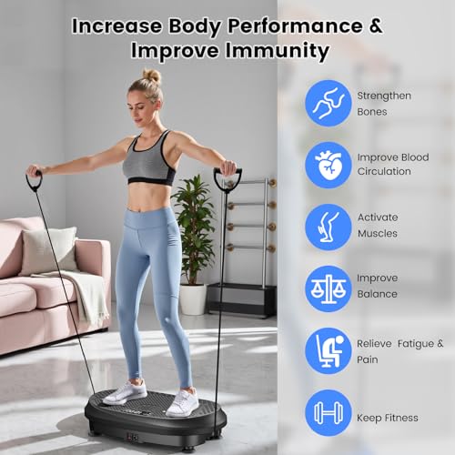 Vibration Plate Exercise Machine, 450 lbs Capacity Full Body Shaker Workout Equipment X83863