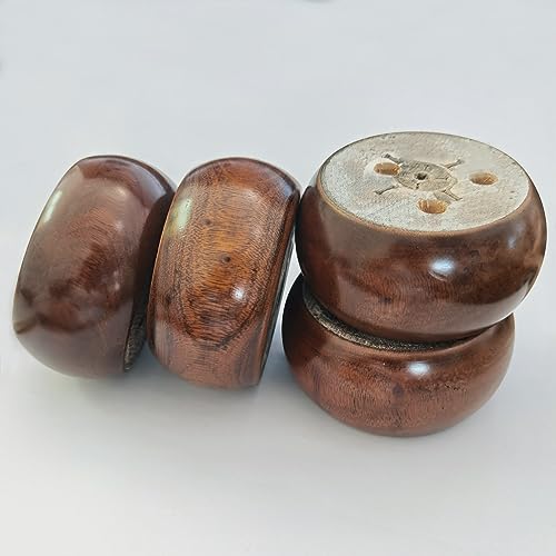 Black Round Wood Sofa Furniture Legs Set of 4 Q39246