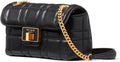 Black Quilted Leather Small Shoulder Crossbody I80908
