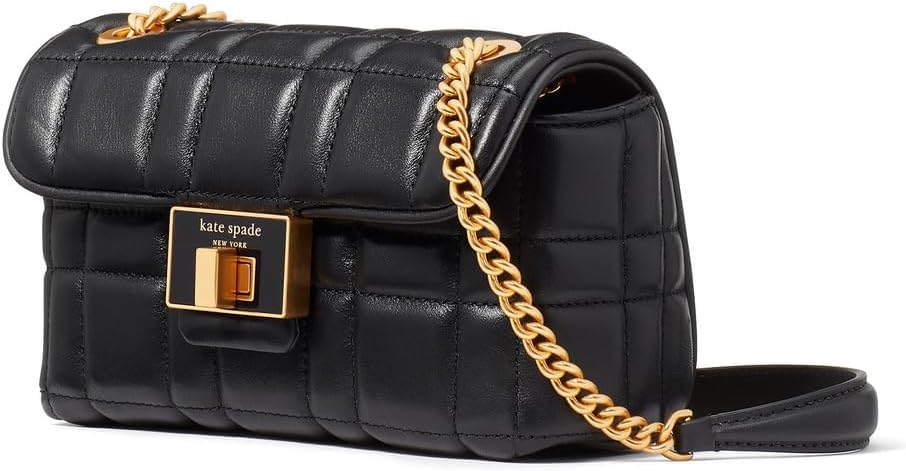 Black Quilted Leather Small Shoulder Crossbody I80908