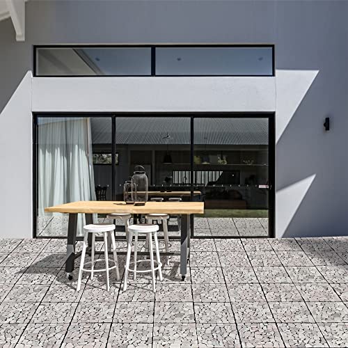 Natural Real Stone Interlocking Floor Deck Tiles 12"x12" K2202