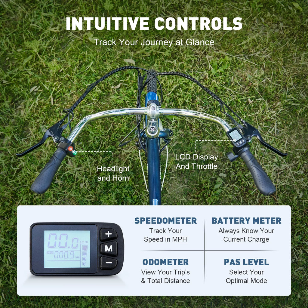 24 Inch Electric Tricycle 36V 10Ah Navy D5833