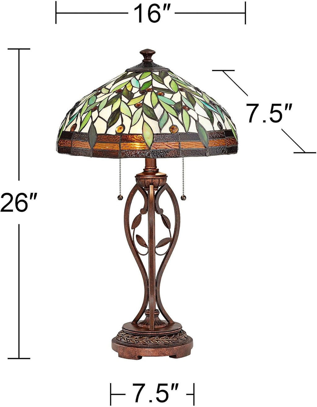 Bronze Stained Glass Table Lamp M545
