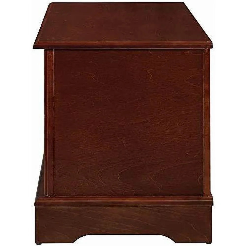 Warm Brown Cedar Lined Wood Storage Blanket Chest Trunk I353684