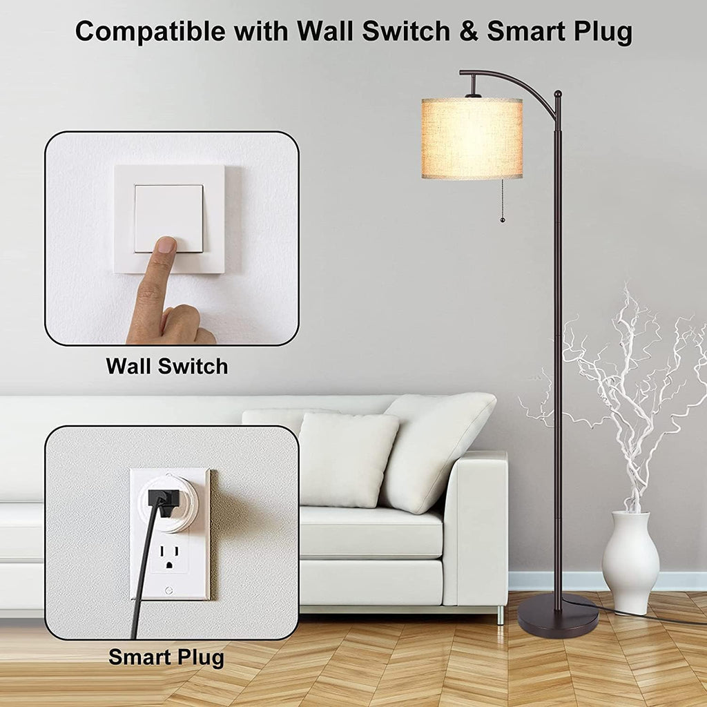 Brown Arc Floor Lamp with LED Bulb T763