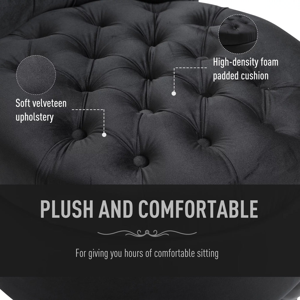Black High Back Accent Chair P78900
