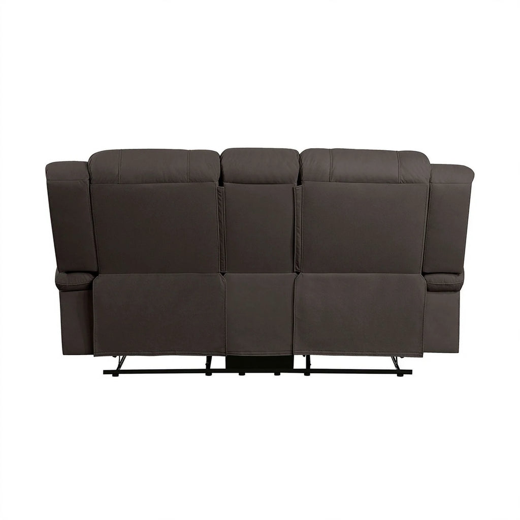 Chocolate Microfiber 2-Piece Manual Reclining Sofa Set M1767