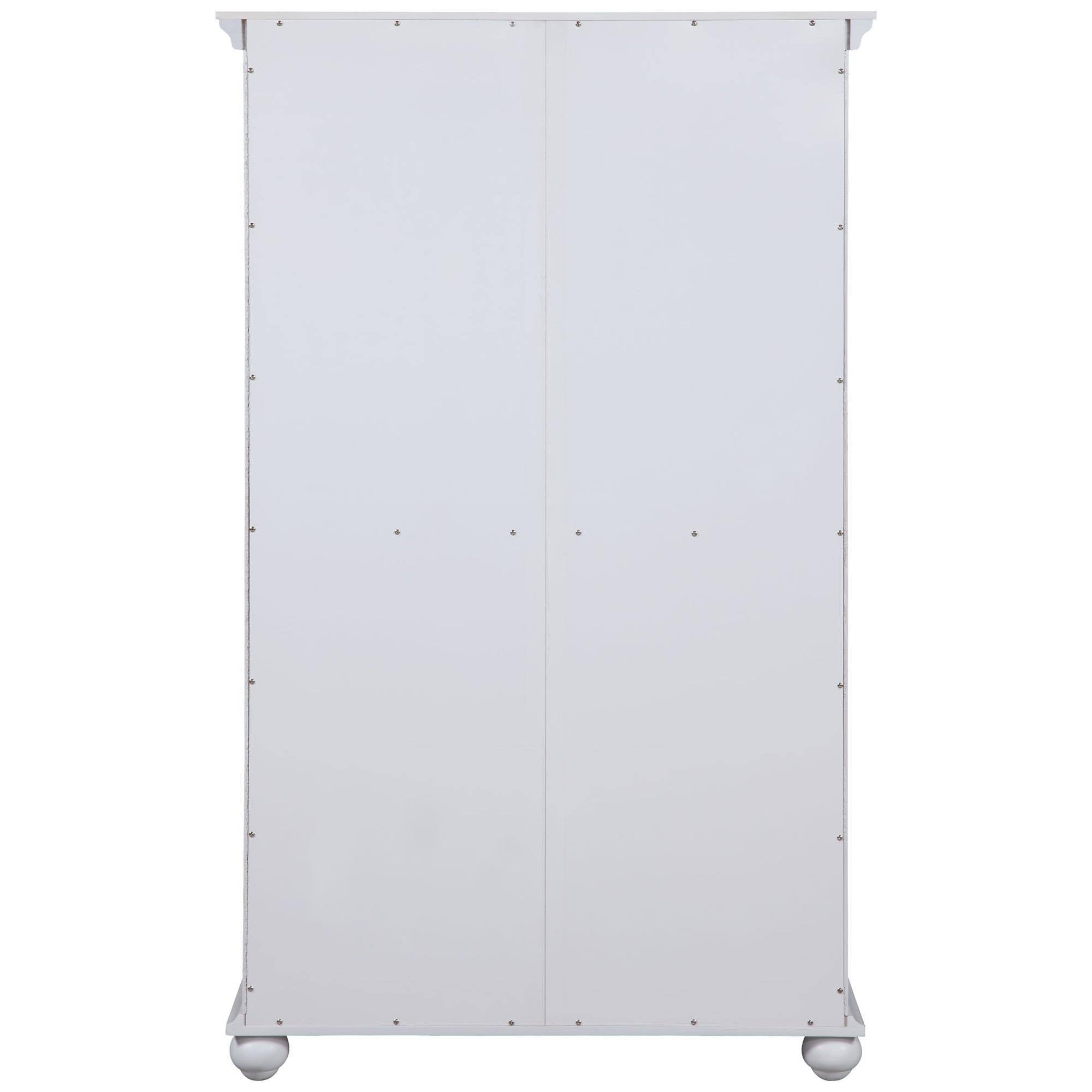 White Bookcase with Sliding Glass Doors P73048