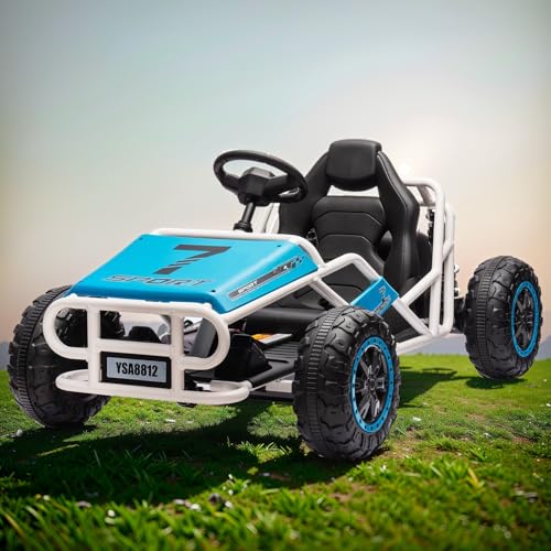 Blue Electric Go Kart with Metal Frame R403