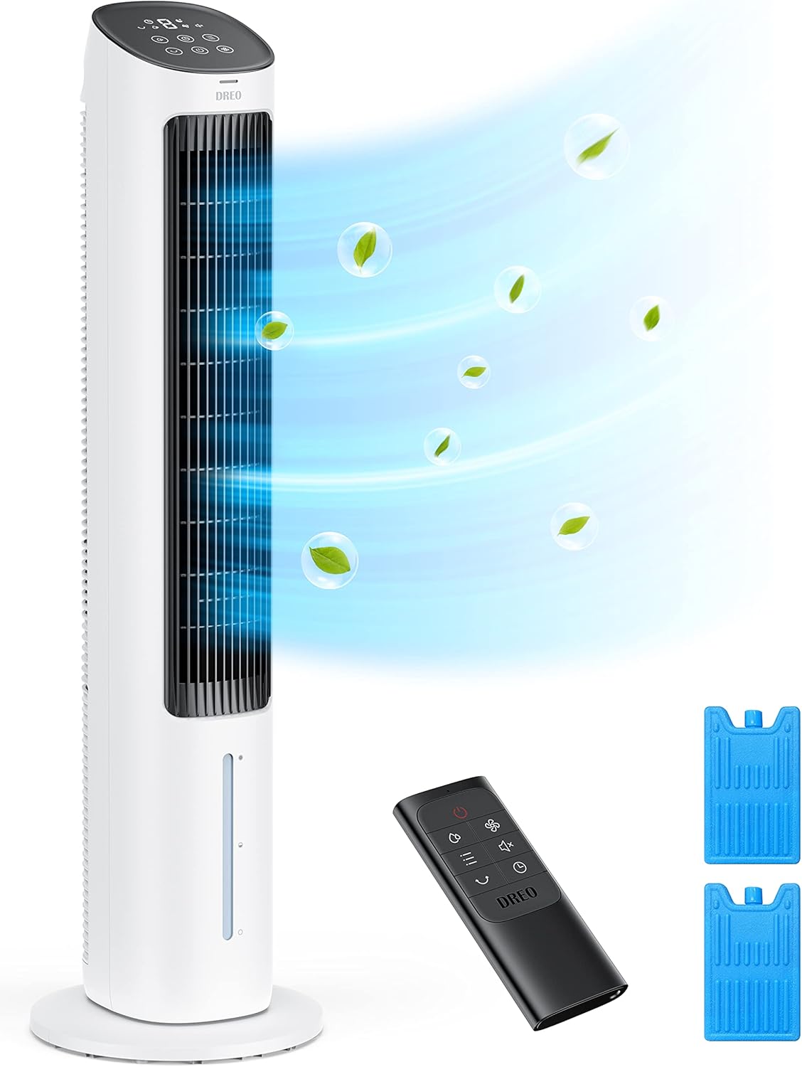 40" Oscillating Tower Fan with Remote Control, 3 Modes 4-Speed, White S53266
