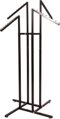Black 4 Way Adjustable Clothing Rack with Slanted Arms Z596