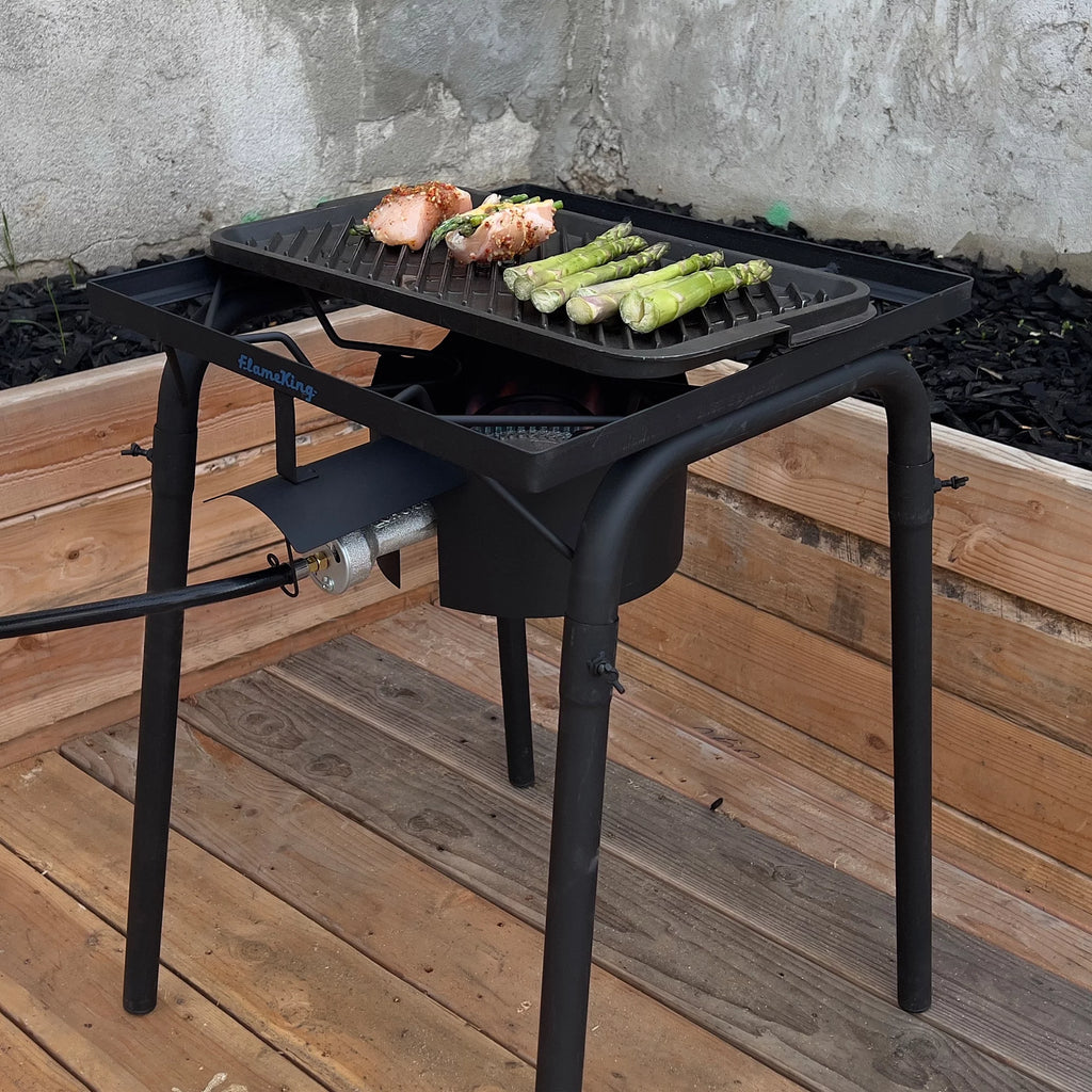 100,000 BTU LP Gas Outdoor Stove Burner with Regulator Hose O63063
