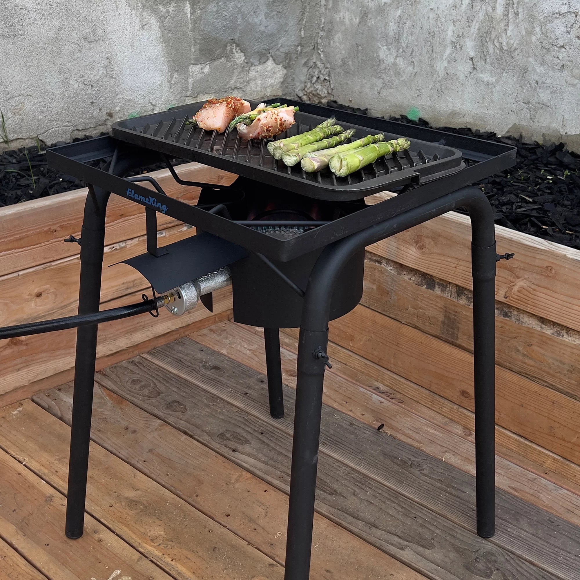 100,000 BTU LP Gas Outdoor Stove Burner with Regulator Hose O63063