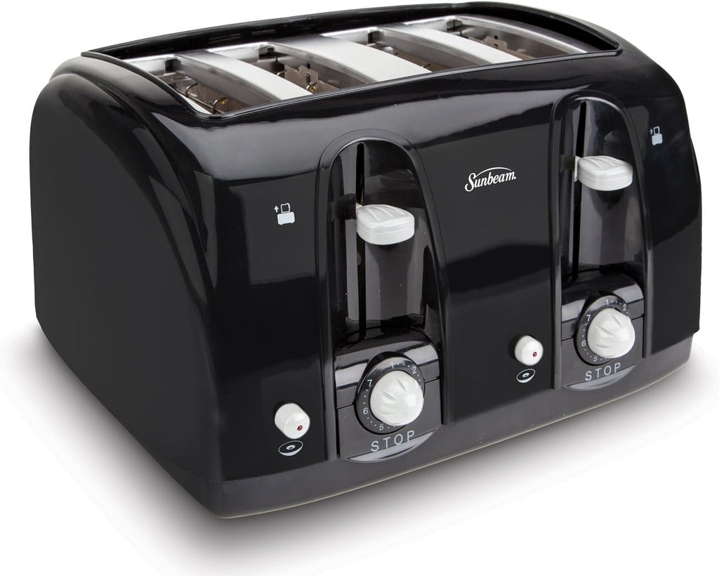 Black Wide Slot 4-Slice Toaster G7618
