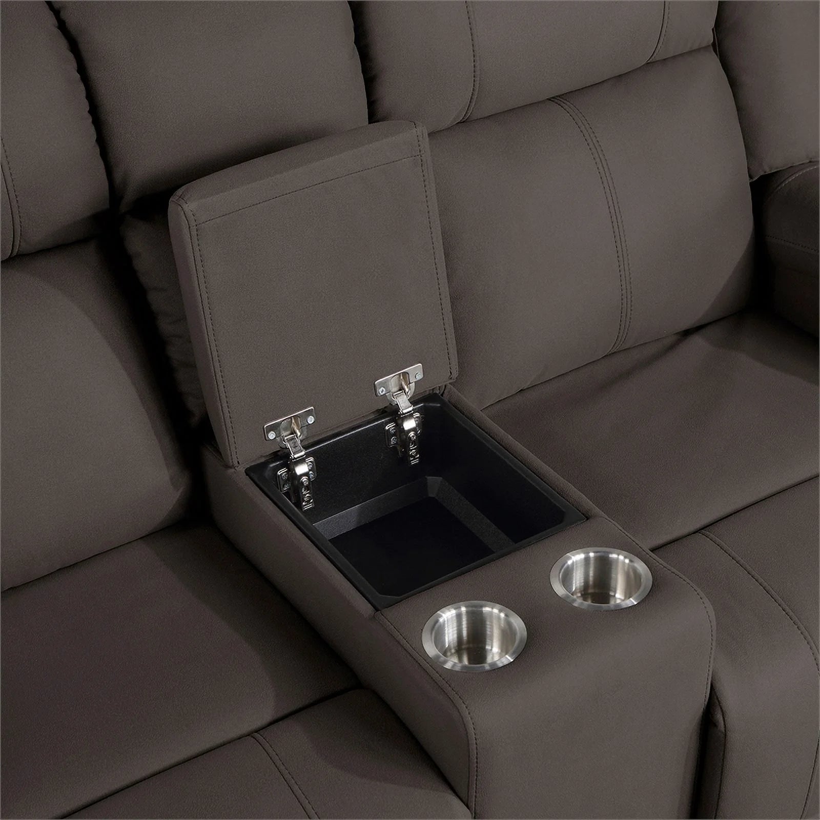 Chocolate Microfiber 2-Piece Manual Reclining Sofa Set M1767