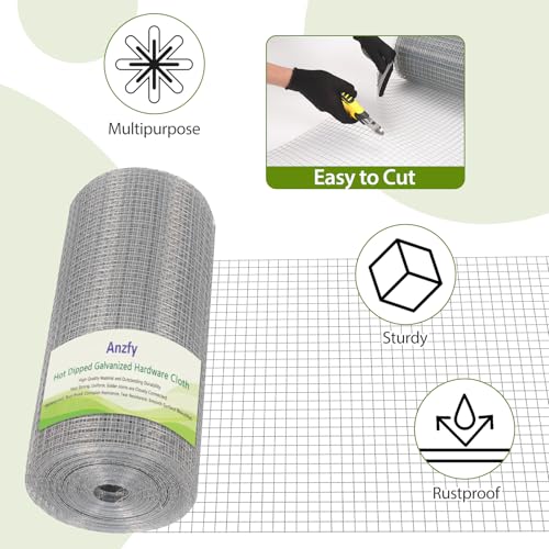 24in x 100ft 1/2inch Galvanized Wire Mesh Roll M9164