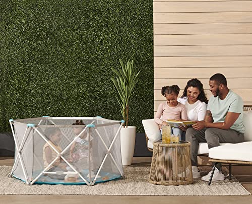 Teal 8-Panel Portable Play Yard Z849