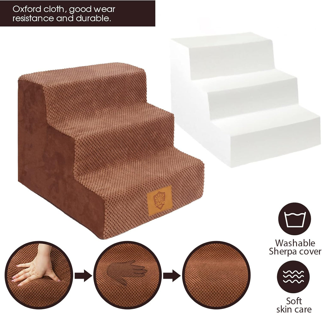 High Density Foam Pet Stairs with Anti-Slip Waterproof Cover, 11.8" H M44650