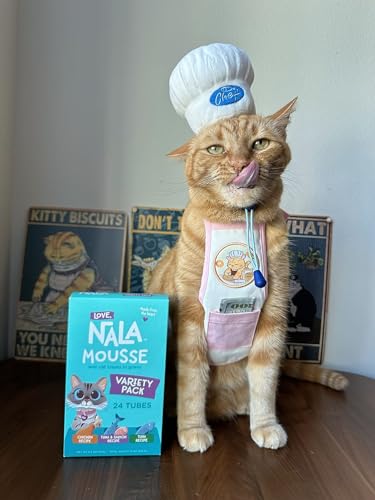 Natural Lickable Cat Squeeze Up Treat Variety Pack Mousse Wet Food Cat Puree Grain Free 24 Pack 12 oz. R1573