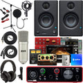 2x2 USB Audio Interface Full Studio Bundle with Studio Monitors and Instrument Cables I92735