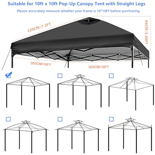 Silver Coated Oxford Cloth Canopy Replacement Top Cover T8712