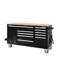Heavy Duty Mobile Tool Chest with 10 Drawers in Black O2093
